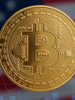 Gráfico financiero mostrando el crecimiento del Bitcoin y el impacto de los ETF al contado en el trading de EE. UU. en 2026.