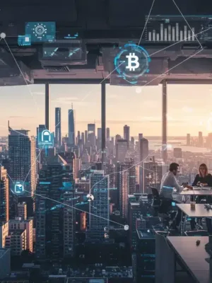 Futuro del empleo en Web3 en EE. UU. con profesionales innovando en tecnología blockchain.