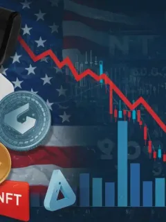Gráfico descendente de volumen de operaciones NFT en Estados Unidos