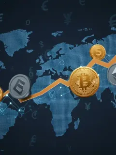 Gráfico financiero mostrando la inflación en aumento en EE. UU. y su posible efecto en el mercado de criptoactivos.